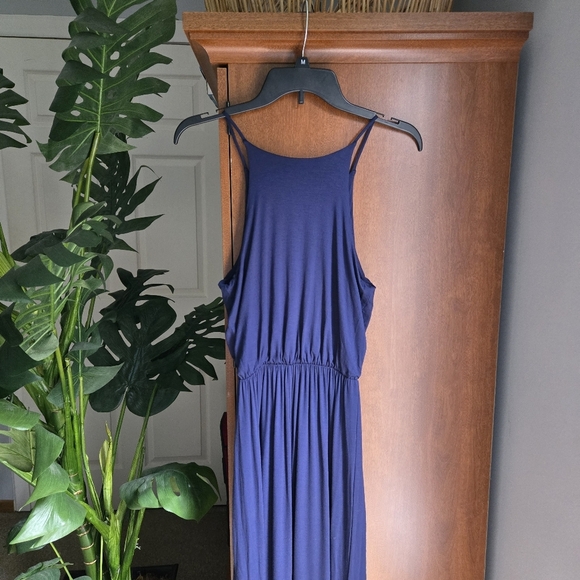 Lush Navy Blue Sleeveless Maxi Dress - Picture 4 of 6